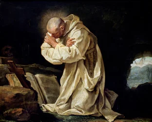 San Bruno (1030-1101) orando en el desierto, 1763